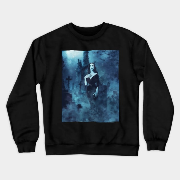 Vampira: A Walk Among the Tombstones Crewneck Sweatshirt by UnlovelyFrankenstein